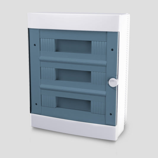 ARS Modular panel 36 MOD (36 fuses), surface-mounted distribution cabinet, plastic, transparent door IP40, 347414