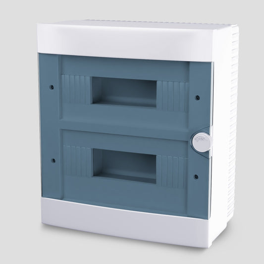 ARS Modular panel 24 MOD (24 fuses), surface-mounted distribution cabinet, plastic, transparent door IP40, 341207