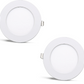 2 pcs - panneau LED rond 6W / 540Lm blanc circulaire encastré (alimentation incluse) 4000K YL10-0607