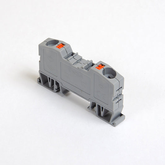 ONKA 10mm2 spring rail connector terminal strip DIN rail terminal strip 2-wire grey, 1020044