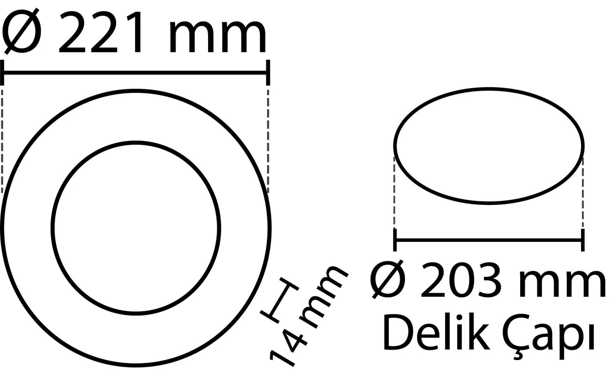 2 pces - SLIM Panneau LED blanc froid /6500K 18W / 1620Lm rond encastré rond (alimentation incluse) 6500K YL10-1800