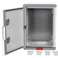 Boîte en plastique IP 67, avec porte grise, 350x250x150 mm